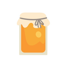 Illustration Of Honey Pot Honeycomb_Honey in jar 2