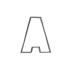 Outline Steel Wire 3D Alphabet or PNG Letters
