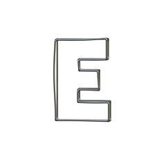 Outline Steel Wire 3D Alphabet or PNG Letters