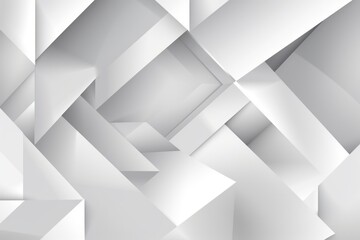Abstract geometric white and gray color background, Generative ai