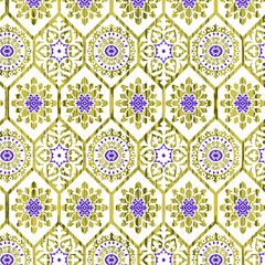 Textile and digital seamless pattern design 