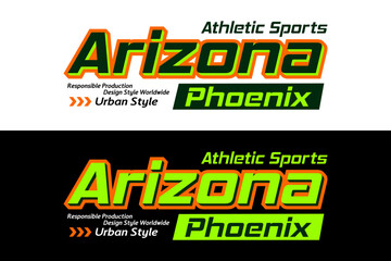 Arizona urban sport slogan style design