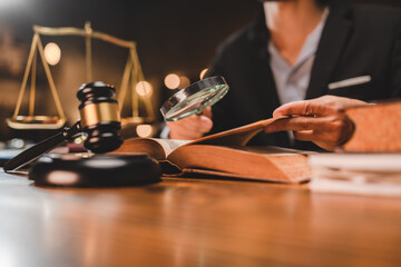 law and authority lawyer concept, judgment gavel hammer in court courtroom for crime judgement legislation and judicial decision, judge having justice of punishment guilt and criminal verdict legal