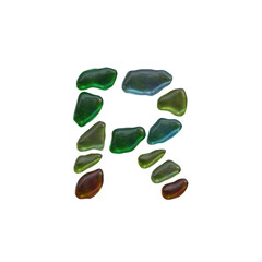 Beach Gems 3D Alphabet or PNG Letters