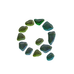 Beach Gems 3D Alphabet or PNG Letters