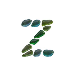 Beach Gems 3D Alphabet or PNG Letters