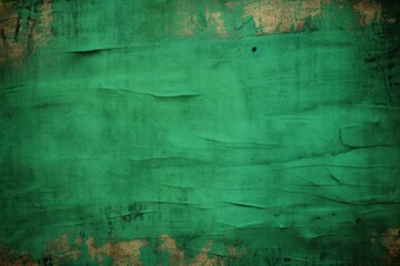 Abstract green background with grunge cardboard texture, Generative ai