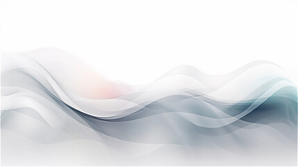 white background with harmonious curved lines for graphic design or web design, generative AI