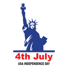 American independence day logo template