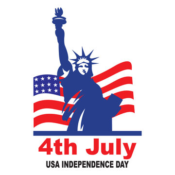American independence day logo template