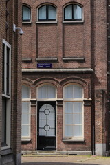 Fototapeta na wymiar Amsterdam Binnengasthuisstraat Street Building Facade, Netherlands