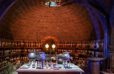 Fototapeta premium London, UK; October 23, 2013; Warner Bros Studios London tour, with the sets and original material of the Harry Potter movies.