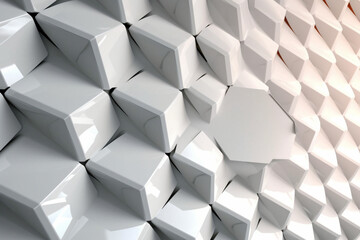 Abstract generated background consisting of hexagonal elements. White hexagonal background.
