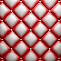Fondo con detalle y textura de superficie de cuero, con patron geometrico tipo chester, con tonos blancos y rojos