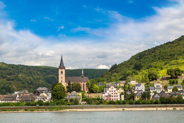 Fototapeta na wymiar Romantic Rhine valley in Germany