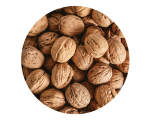 Shelled walnuts. Fresh walnut background.