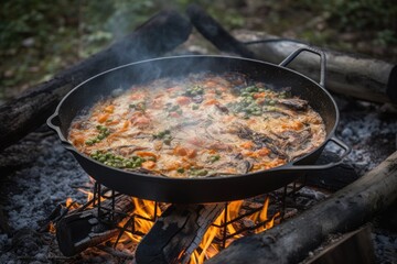 campfire cookbook, filled with recipes for delicious and easy campfire meals, created with generative ai