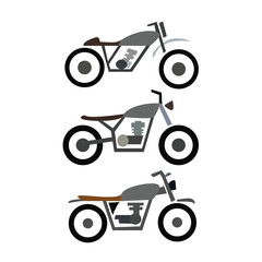 classic motorcycle icon Cool ancient style on a white background for decorating the background as an icon