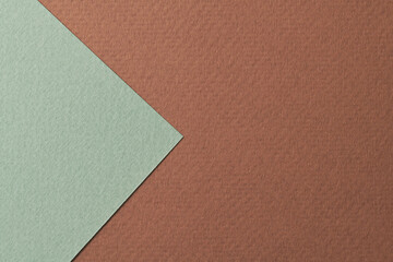 Fototapeta premium Rough kraft paper background, paper texture brown blue colors. Mockup with copy space for text