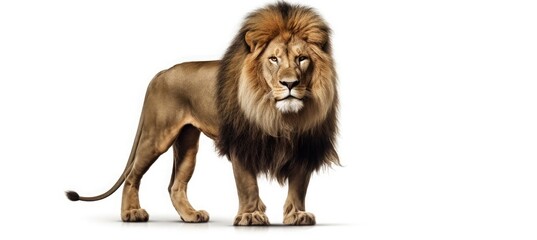 Naklejka na ściany i meble The lion (Panthera leo) is a large cat of the genus Panthera .
