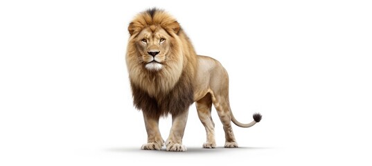 Obraz na płótnie Canvas The lion (Panthera leo) is a large cat of the genus Panthera .