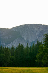 Beautiful mountain view inside Yosemite National Park