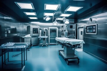 stock photo of morgue room with stuff tools equipment AI Generated