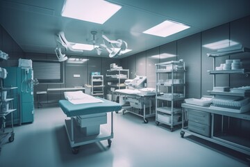 stock photo of mortuary room with stuff tools equipment AI Generated