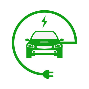 eco car green charge icon vector illustration design