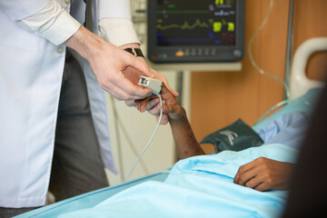 Doctor checking consultation with patient for checkup. work on healthcare paperwork and happiness...