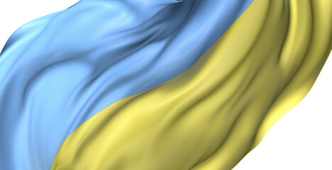 Embrace Modernity: Striking 3D Ukraine Flag Illustration for Creatives
