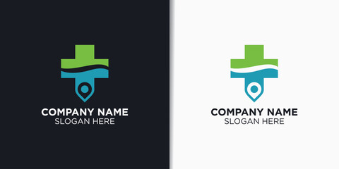 medical logo design template, health symbol vector, care logo design