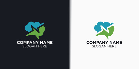 brain logo design template, health logo inspiration, smart and creative logo design