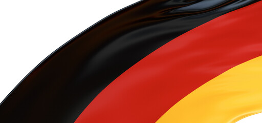 Germany national flag waving 3d render.