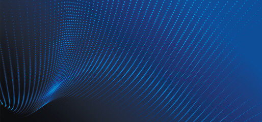 Abstract digital wave of particles. Futuristic point wave. Technology background vector. 3D rendering.
