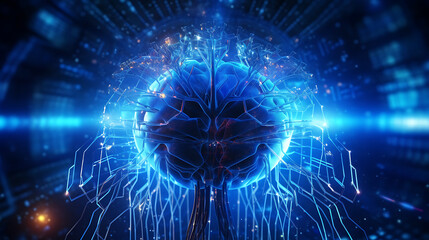 Glowing Digital Brain Network