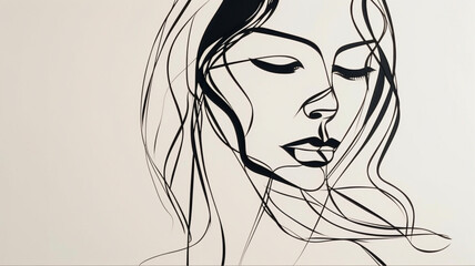 Illusion of girl with long hair