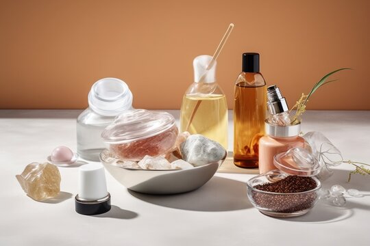 stock photo of skincare trash in beauty clinic AI Generated