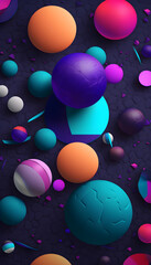 Abstract 3D Festive Background Generative Ai