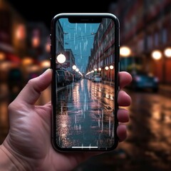 Smartphone with wallpaper