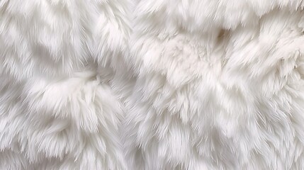 Seamless sheep fur background, beautiful natural white fluffy wool for coziness. Soft and warm material. Cozy material. Generative AI.