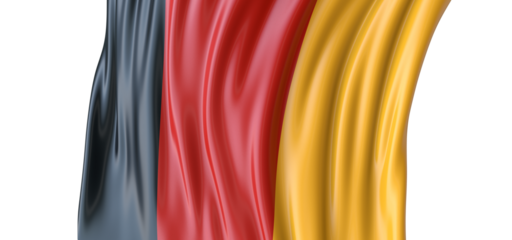 Flag of Germany. Wide format 3D illustration. State symbol of the Federal Republic of Germany.