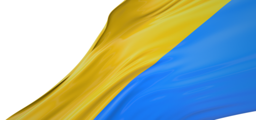 Innovative Design: Modern 3D Ukraine Flag Illustration