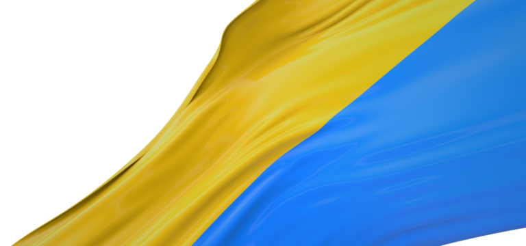 Innovative Design: Modern 3D Ukraine Flag Illustration