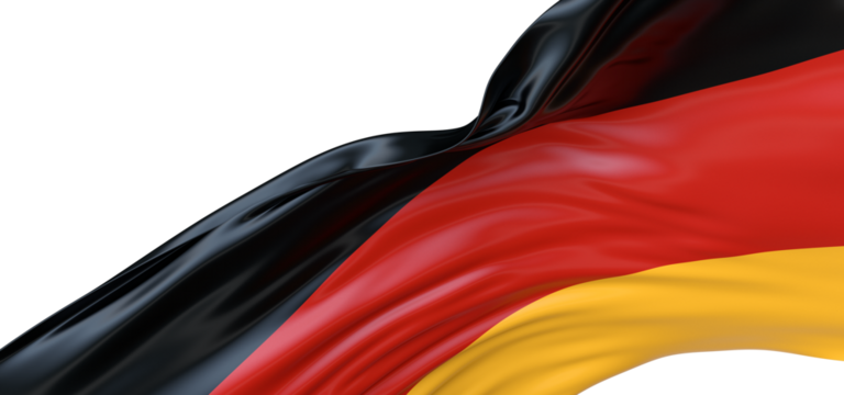 Germany flag of silk with copyspace for your text