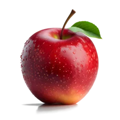 Fotobehang red apple on a transparent background (PNG). Generative AI © I LOVE PNG