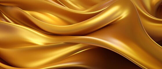 Fototapeta premium Golden Silk Waves Background for presentation design. Suit for business, corporate, institution, party, festive, seminar, and talks