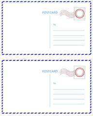 Postcard Blank Templates Printables Postcard without Stamps