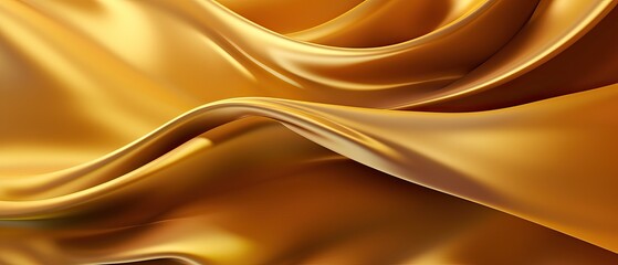 Fototapeta premium Golden Silk Waves Background for presentation design. Suit for business, corporate, institution, party, festive, seminar, and talks