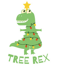 Tree Rex Christmas New Year Celebration Party Fun